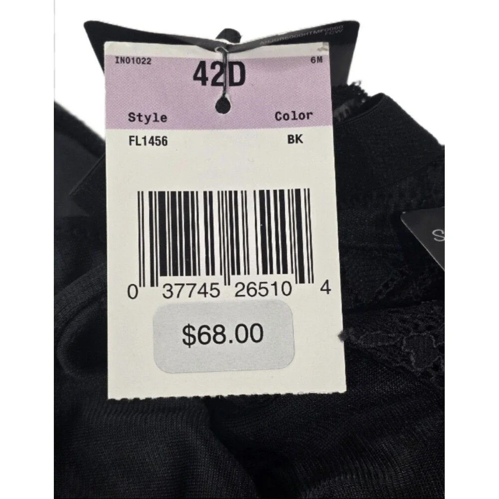 Maidenform FL1456 Flexees 42D Lace Bodybriefer Built-In Bra Firm Body Shaper